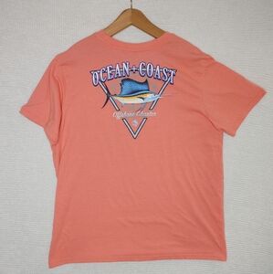 Ocean + Coast®Big & Tall Short Sleeve Graphic T-Shirt, Coral 2XL